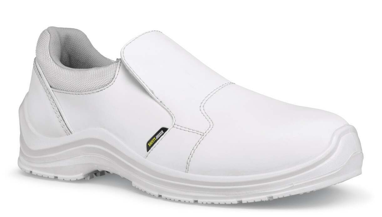 GUSTO81 S3 Safety Shoes Slipper White Catering Kitchen Shoes For Crews Sfc Sole 